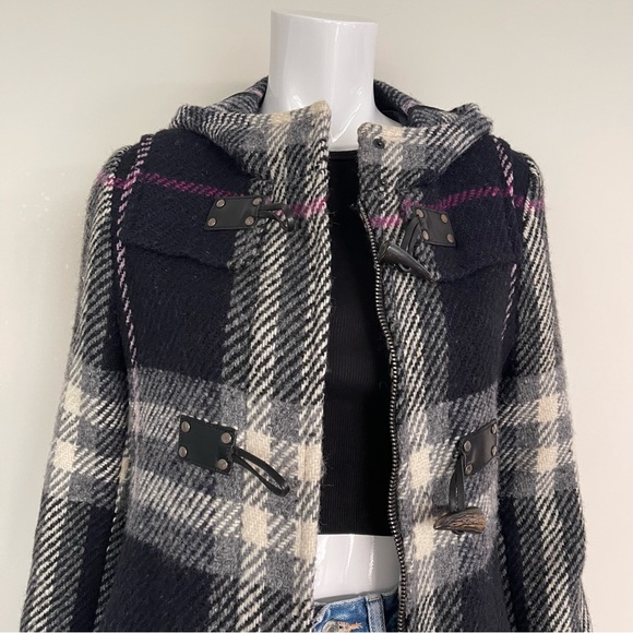 AUTHENTIC BURBERRY LONDON Plaid Check Hooded Toggle Duffle Coat - Picture 5 of 12